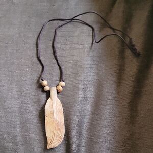 Handcrafted Feather Pendant Necklace